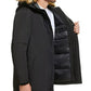 Calvin Klein Men's Long Parka With Faux Fur Lined Hood Black Size Medium