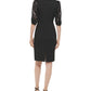 Calvin Klein Women's Sequined Midi Cocktail and Party Dress Black Size 16