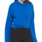 Calvin Klein Jeans Women's Hooded Bell-Sleeve Top Blue Size X-Large
