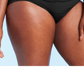Kona Sol Women's Shirred High Waist High Coverage Bikini Bottom Black L