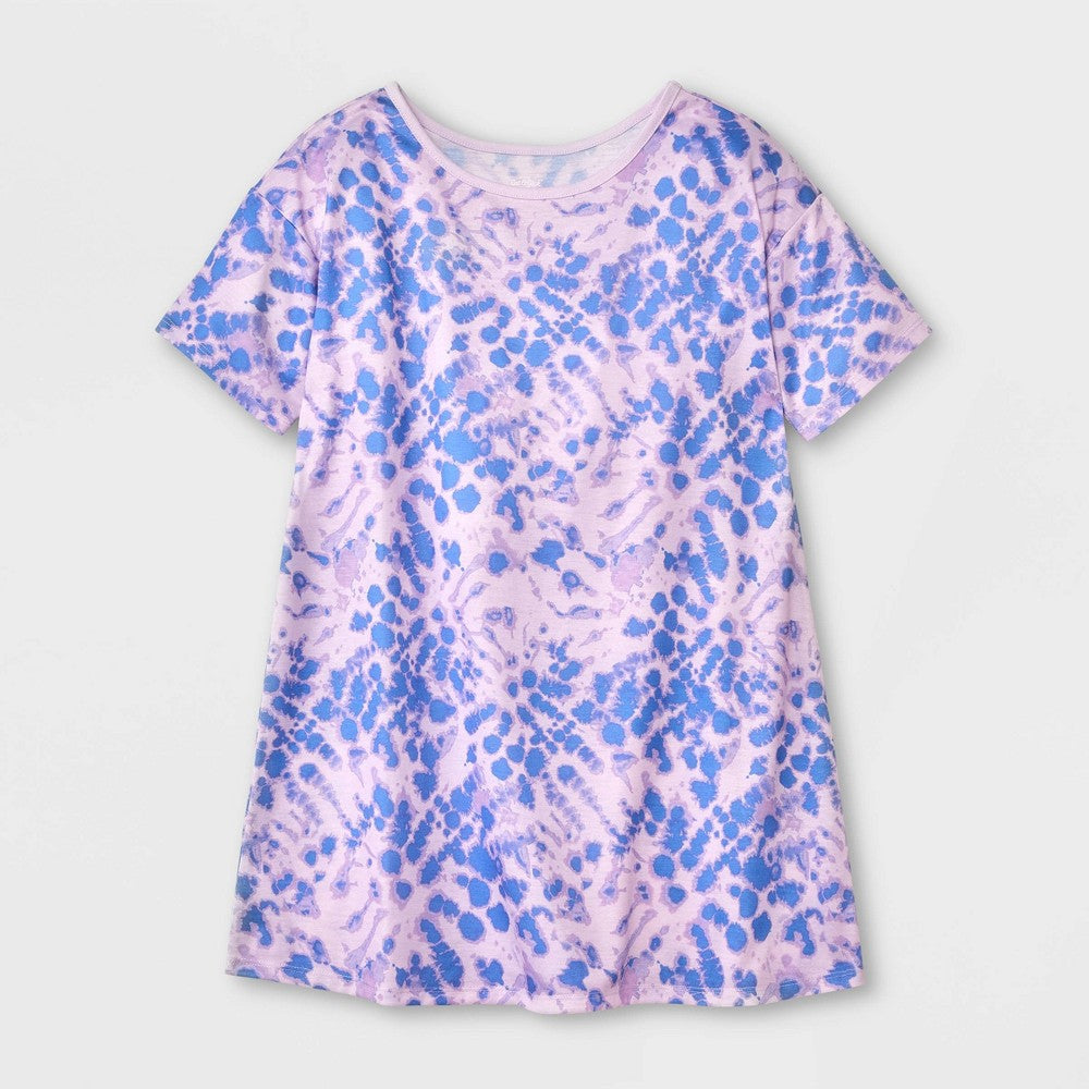 Cat & Jack Girls' NightGown Tie-Dye Purple Size Small