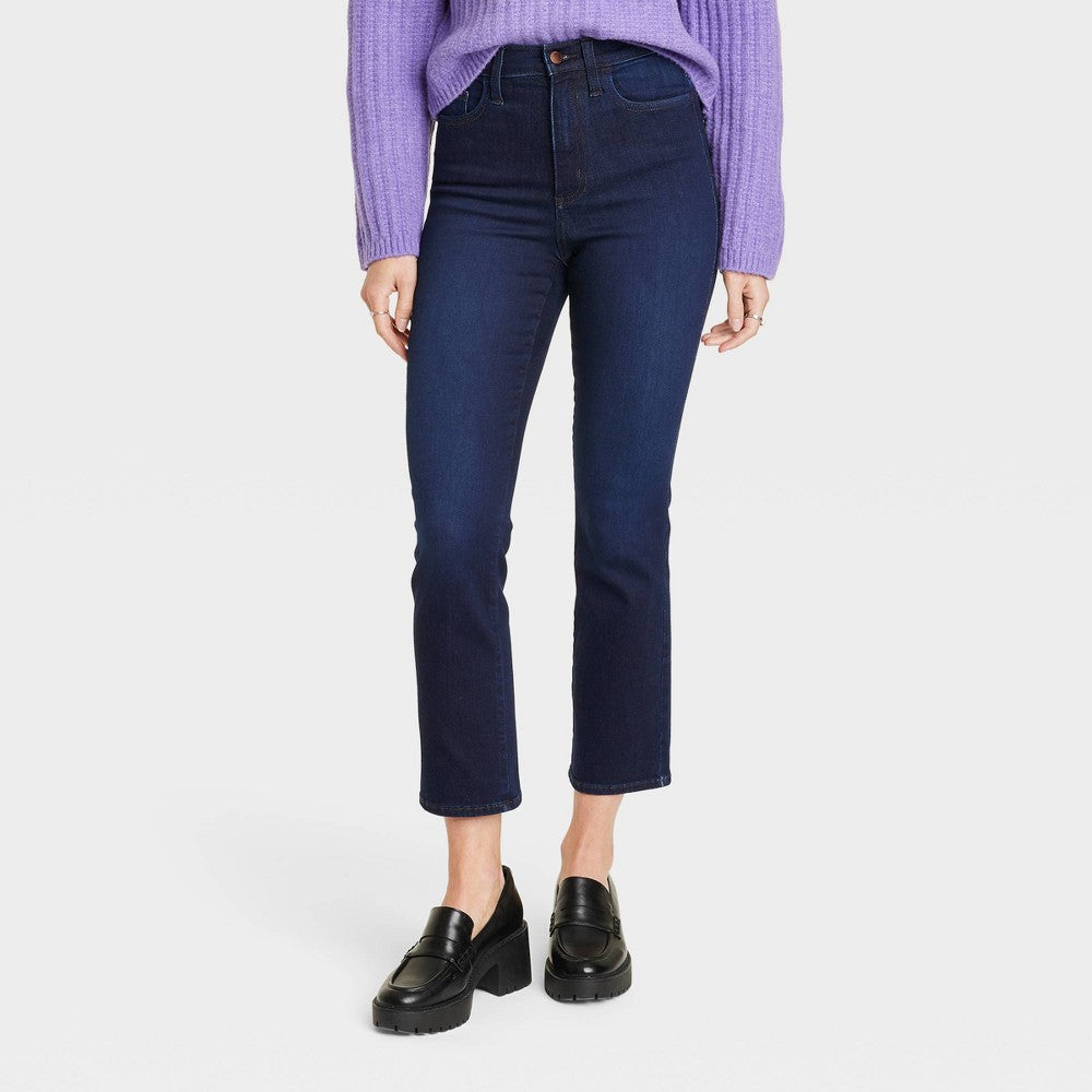 Universal Thread Women's High-Rise Bootcut Jeans Dark Blue 0 Short