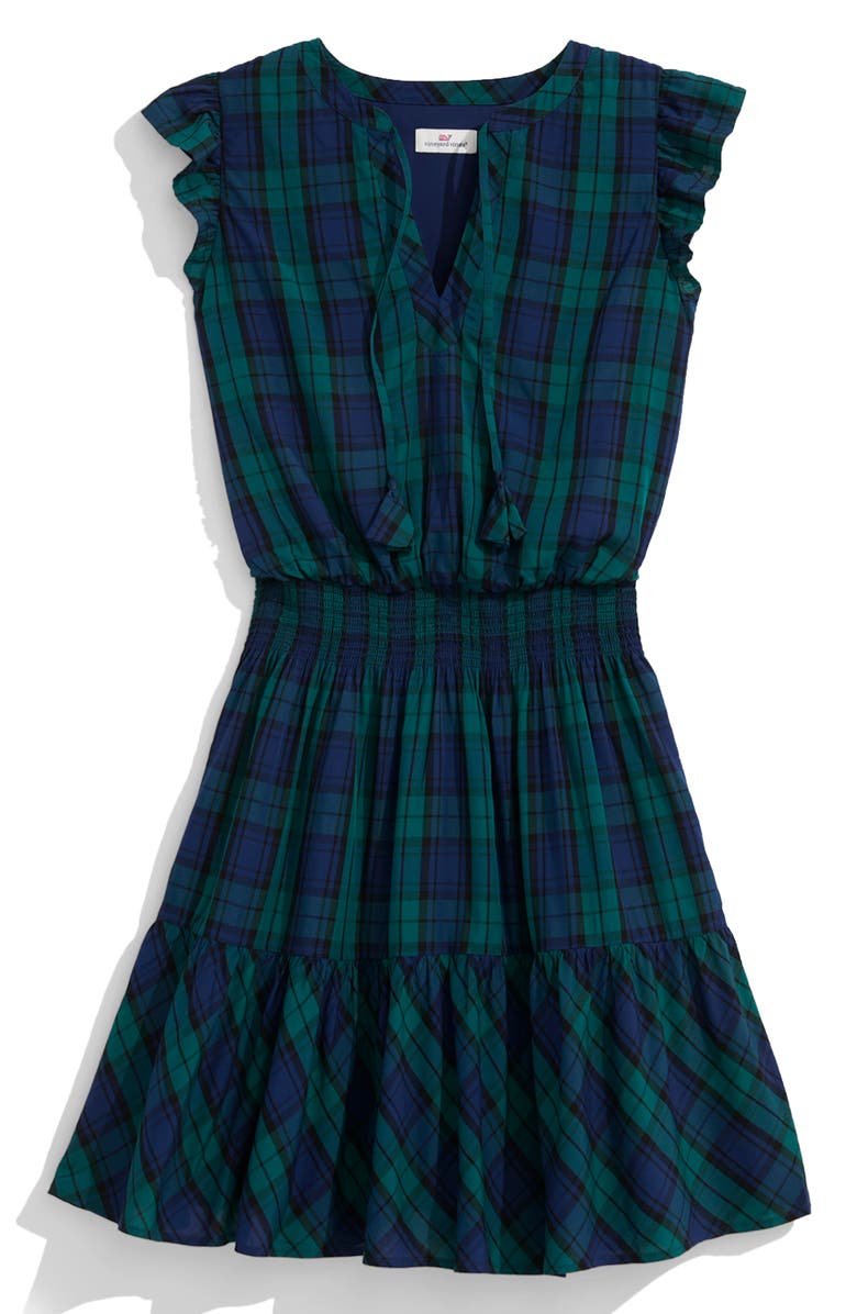 Vineyard Vines Women's Smocked Waist Dress Green Size Large