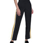 Karl Lagerfeld Paris Womens Side Stripe Pants Black Daffodil Size 2
