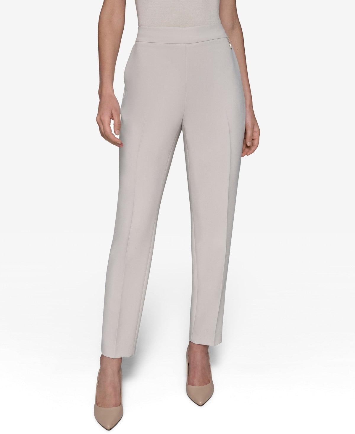 Karl Lagerfeld Paris Womens Slim Pull On Pants Pavement
