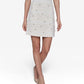 Karl Lagerfeld Paris Womens Embellished Tweed Mini Skirt Soft White