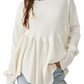 Free People Women's Long Sleeve Thermal Top White Size Medium