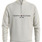 Tommy Hilfiger Men's Logo Mock Neck Sweatshirt White Size Large