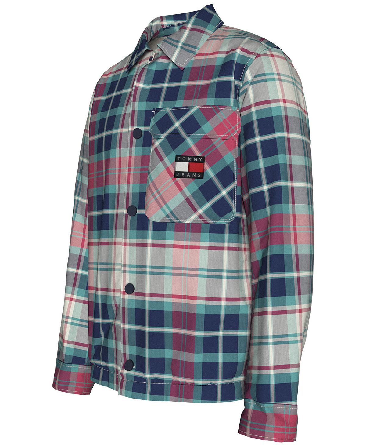 Tommy Hilfiger Men's Padded Tartan Jacket Green Size X-Small
