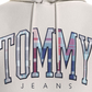 Tommy Hilfiger Women's Regular Fit Tartan Logo Hooded Sweatshirt White Size XX-Large