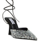 Steve Madden Women's Ravesh Crystal Embellished Pointed Toe Pump Black Size 8.5 M