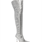 Aqua Women's Nicki Pointed Toe High Heel Over The Knee Boots Gray Size 8 M