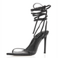 Aqua Women's Mandy Ankle Strap High Heel Sandal Black Size 8 M