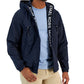 Michael Kors Men's Water Resistant Logo Tape Hooded Windbreaker Blue Size Large