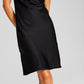 And Now This Women's Asymmetric Chain-Strap Slip Dress Black Size Small