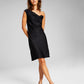 And Now This Women's Asymmetric Chain-Strap Slip Dress Black Size Small