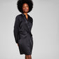 And Now This Women's Twisted Long Sleeve Shirtdress Black Size Large