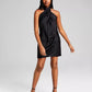 And Now This Women's Halter Neck Twist Front Dress Black Size Large