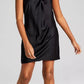 And Now This Women's Halter Neck Twist Front Dress Black Size Large
