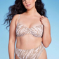 Wild Fable Women's Tan Animal Print Bralette Bikini Top Size XXS