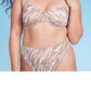 Wild Fable Women's Tan Animal Print Bralette Bikini Top Size XXS