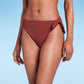 Wild Fable Women's Pique High Waist Bikini Bottom in Rust XL