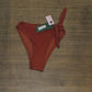 Wild Fable Women's Pique High Waist Bikini Bottom in Rust XL