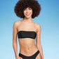 Women's Black Bandeau Bikini Top by Wild Fable Size XXS