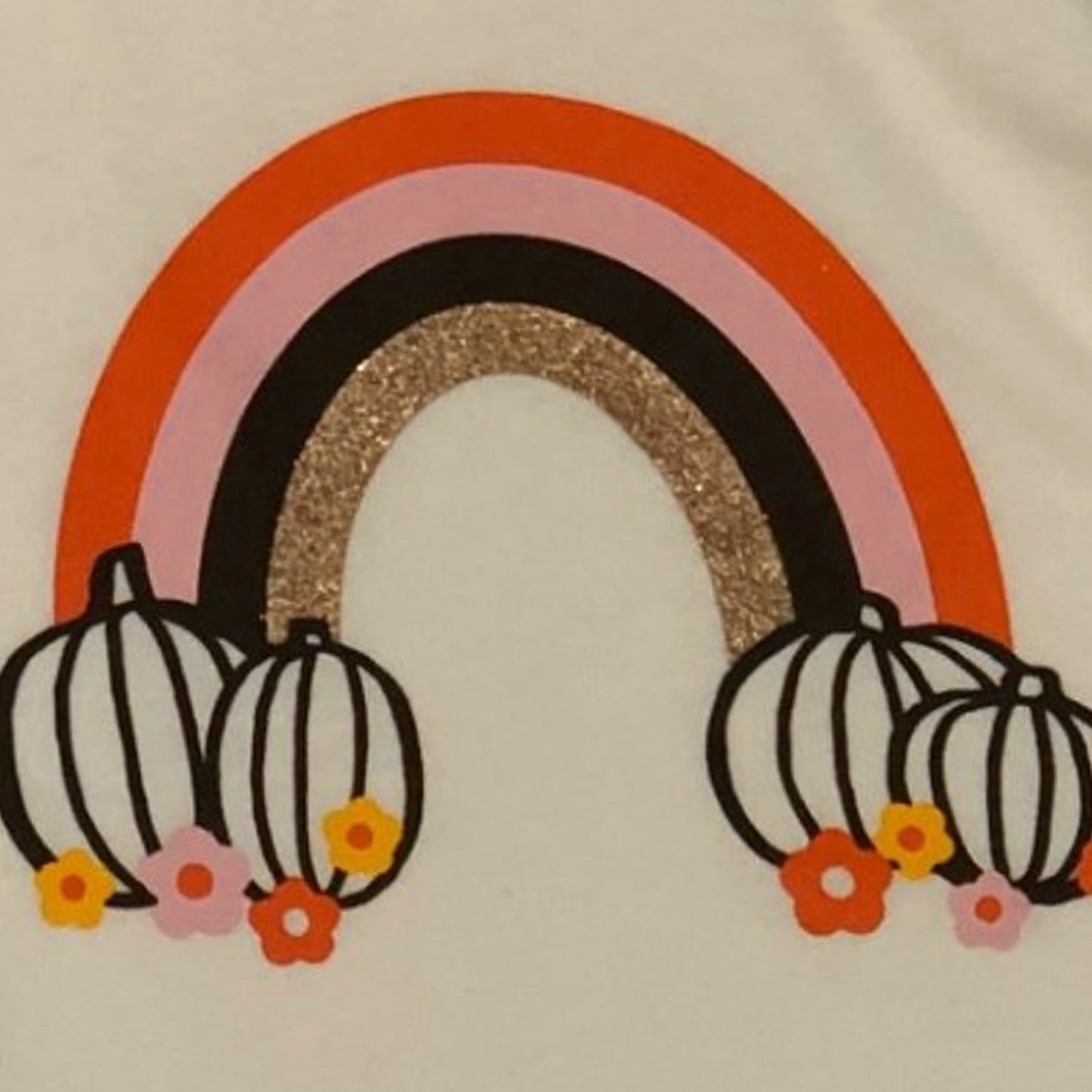 Rainbow Pumpkin Tee for Girls - Halloween/Thanksgiving, Size 5T, Color Variable
