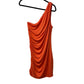 A New Day Ruched Knit Mini Dress Orange Size L