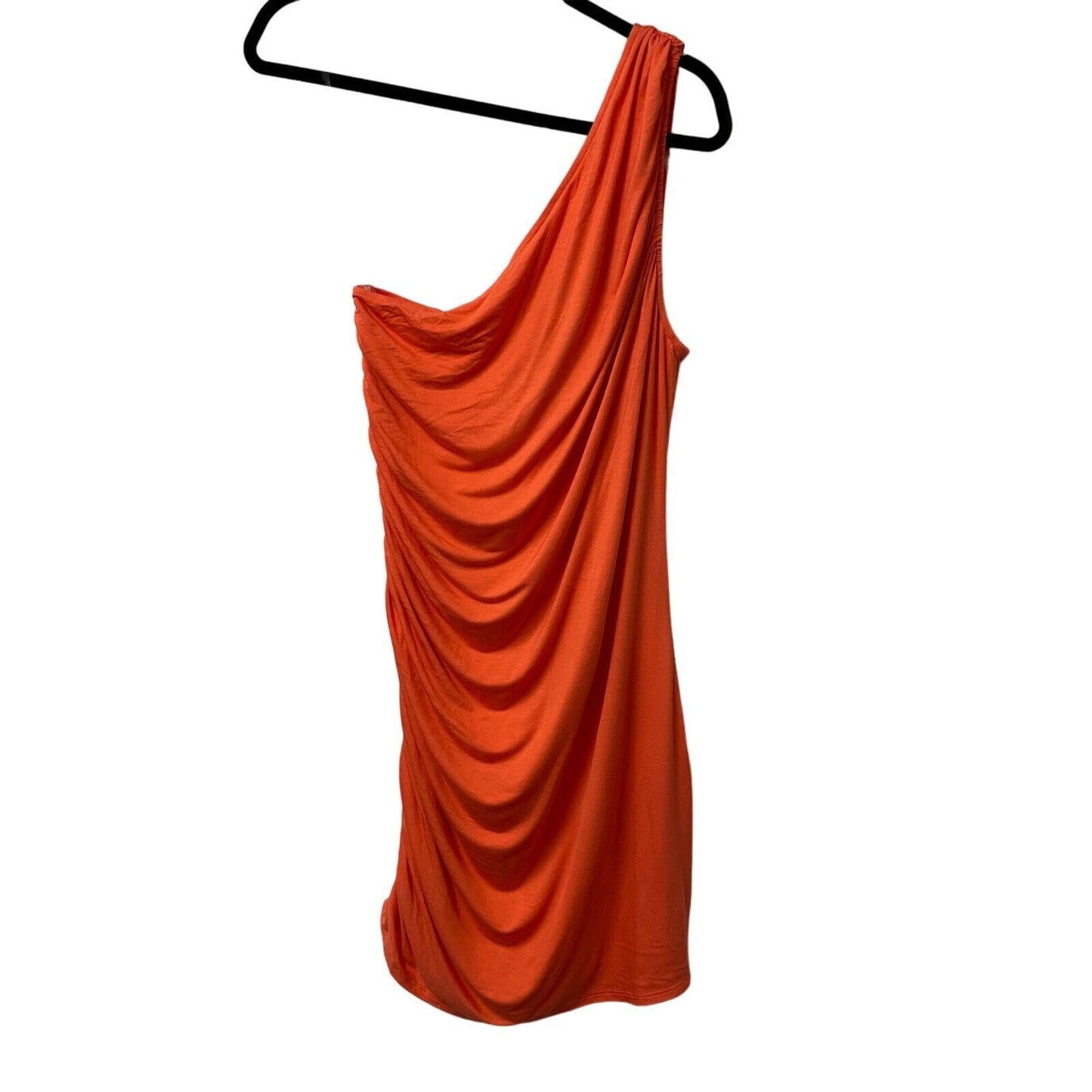 A New Day Ruched Knit Mini Dress Orange Size L