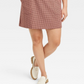 A New Day Women's Mini Skirt in Brown Plaid Size 3X