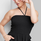 Wild Fable Women's Black Smocked Romper - Sleeveless, Size XXS