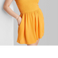 Wild Fable Sleeveless Woven Romper for Women in Mango Orange Size S