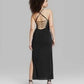 Wild Fable Black Lace-Up Maxi Dress for Women - Size XS