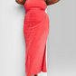 Wild Fable Women's XXL Red Lace-Up Maxi Bodycon Dress