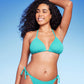 Shade & Shore Teal Halter Bikini Top for Women Size M
