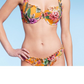 Shade & Shore Lightly Lined Ruffle Bikini Top - Women's Orange 36B