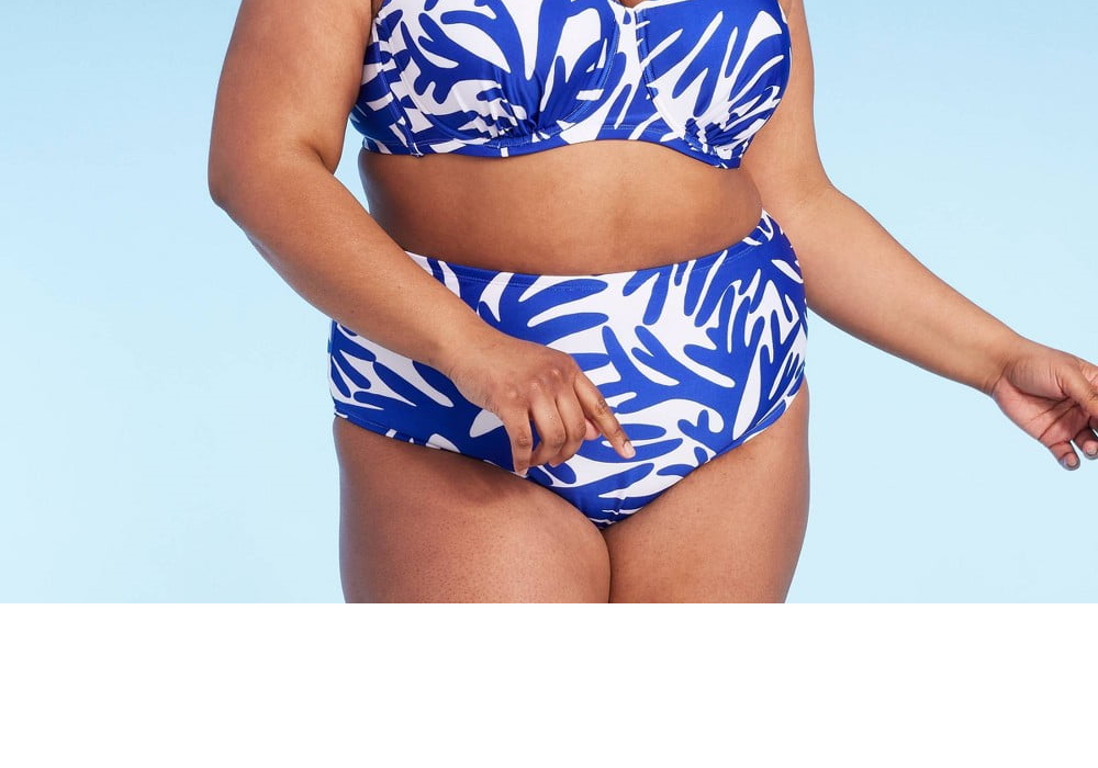 Kona Sol Women's Blue Underwire Bikini Top Size 22