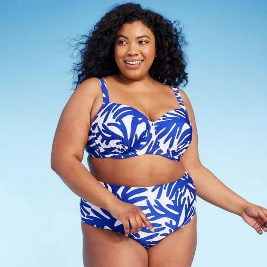 Kona Sol Women's Blue Underwire Bikini Top - Size 18