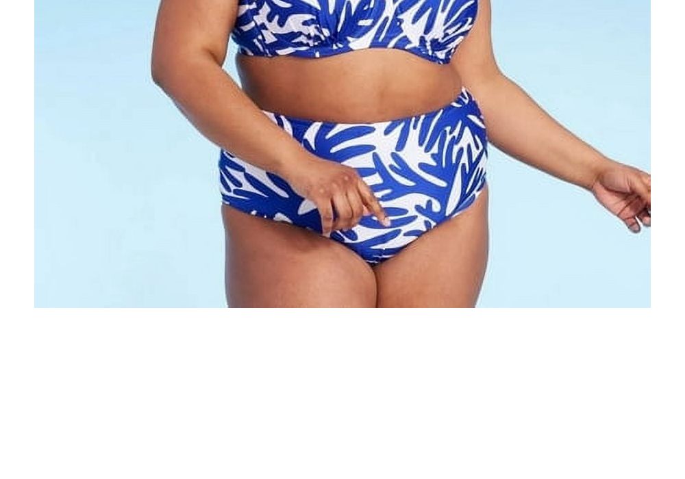 Kona Sol Women's Blue Underwire Bikini Top - Size 18