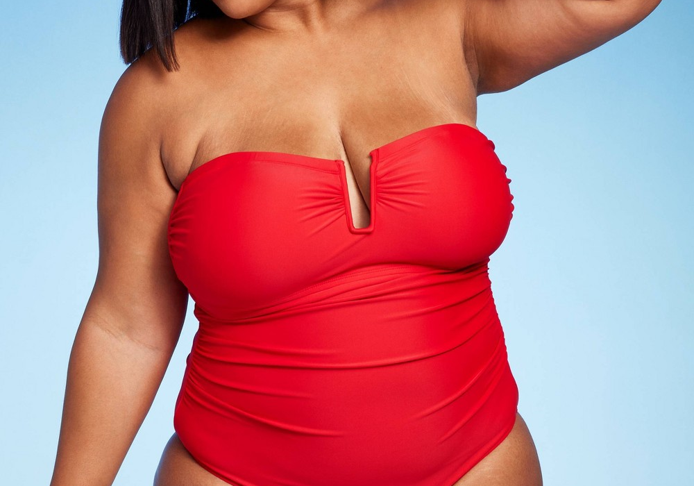 Kona Sol Full Coverage One Piece Swimsuit in Red - Women's Size 17