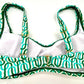 Kona Sol Women's Green Geo Bikini Top Underwire Size S