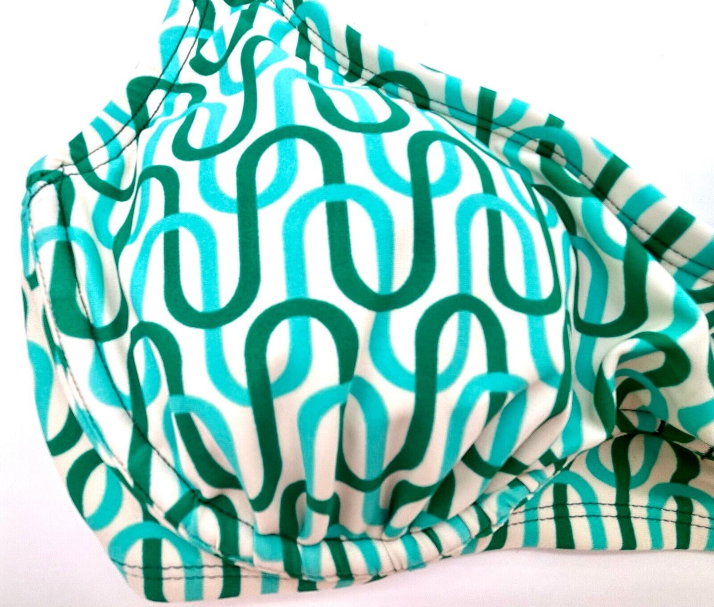 Kona Sol Women's Green Geo Bikini Top Underwire Size S