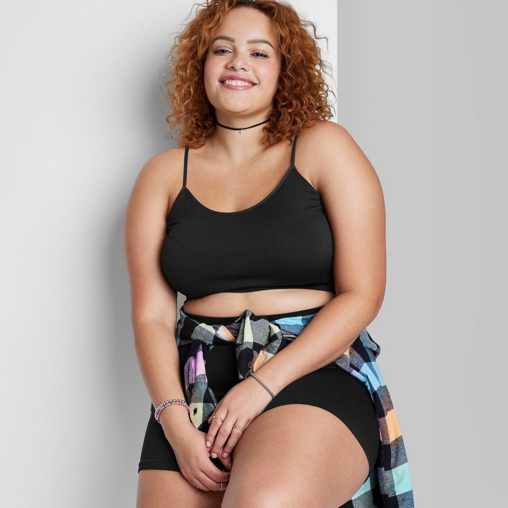 Black Seamless Tiny Tank Top for Women by Wild Fable - Size XXL