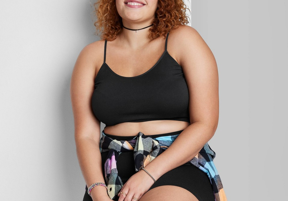 Black Seamless Tiny Tank Top for Women by Wild Fable - Size XXL
