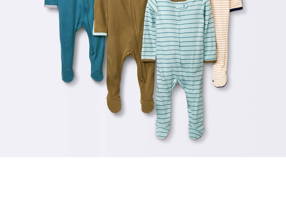Baby 6pk Zip-Up Sleep N' Play - Cloud Island™ Blue 0-3M