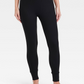 Soft Ribbed Women's Pajama Pants in Black - Size XL, Stars Above