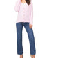 CeCe Women's Button V Neck Sweater Purple Size L