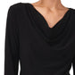 Vince Camuto Women's Long Sleeve Cowl Neck Top Black Size Medium